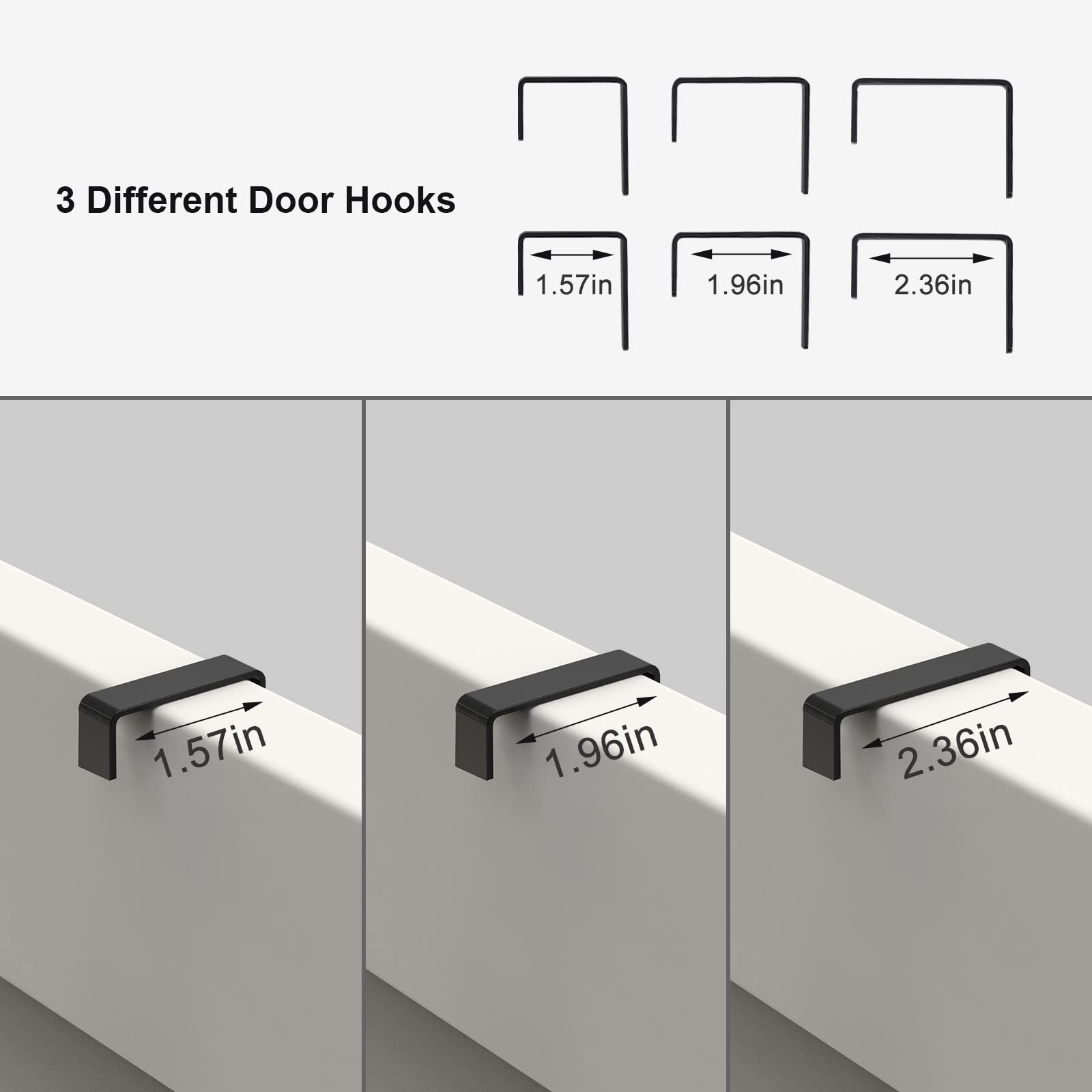 Fogein 6-Tier Over the Door Pantry Organizer, Wall Mounted Over Door Rack, Pantry Organization and Storage with Adjustable Baskets, Hanging Spice Rack for Pantry Door Organizer Kitchen, Black