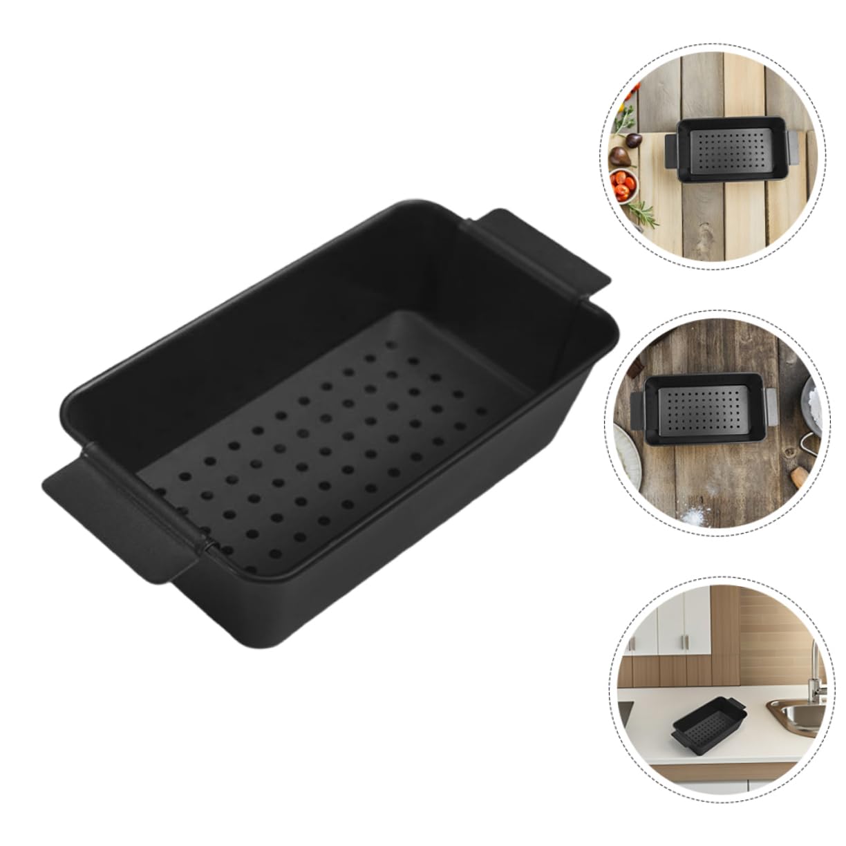 Molde para Tostadas Negro 2 Piezas de Acero al Carbono Antiadherente | Tapa, Apto para Pan de Carne y Pasteles, Uso Doméstico en Horno, Liberación Fácil