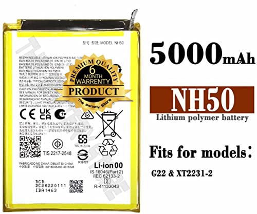 Image of Original NH50 Battery for Motorola NH50 Battery for G22 (XT2231-1, XT2231-2) Battery with 6 Month Warranty **** (P105)