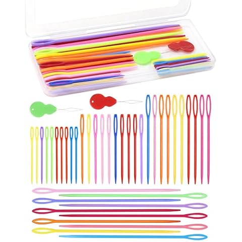 FIVEIZERO 40PCS Plastic Sewing Needles Set Cover