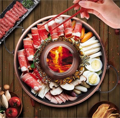 Olla para hot pot tradicional de cobre 34 cm miniatura 5