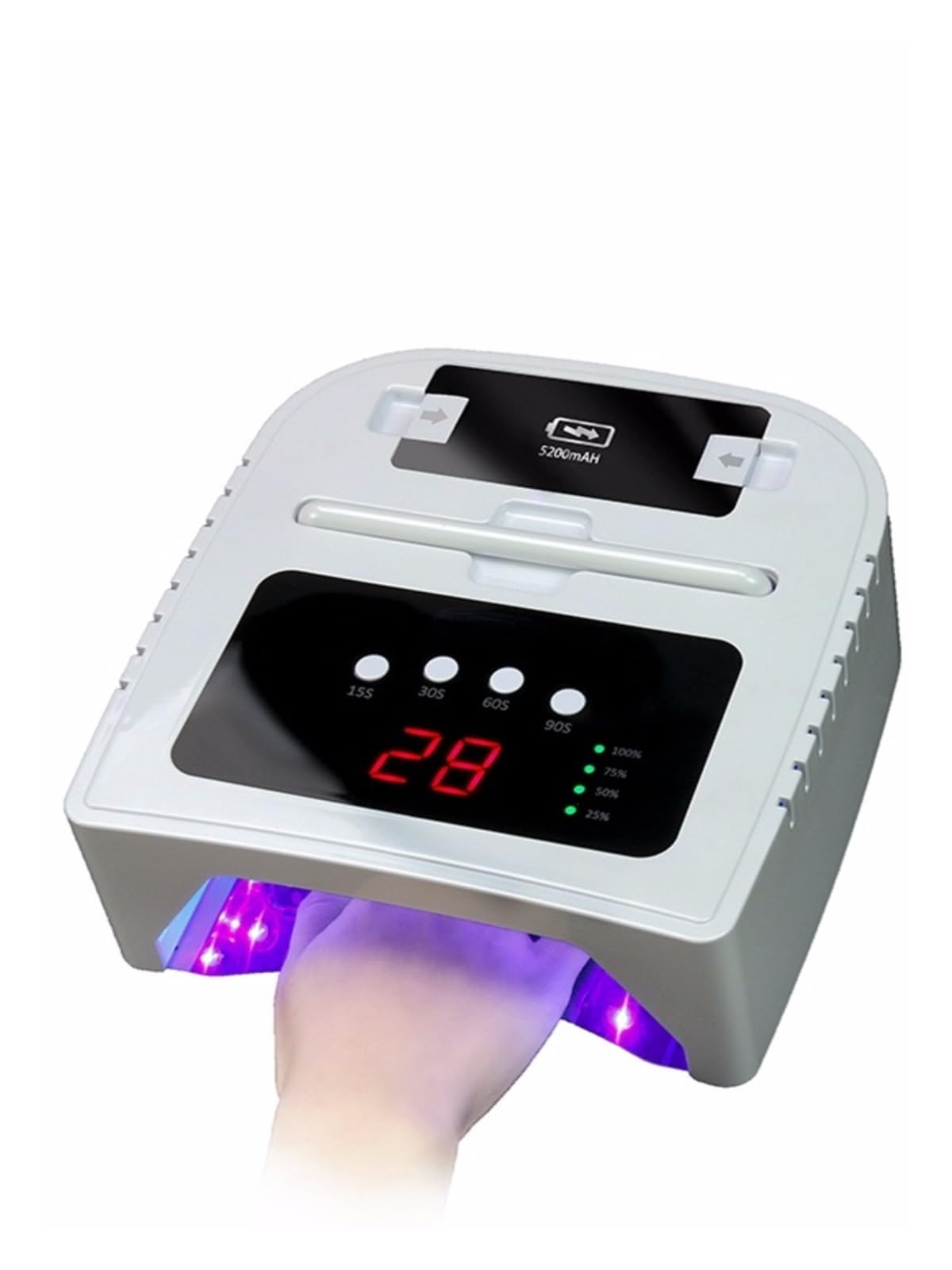 Lampa LED do paznokci, Lampa LED UV do paznokci Podwójna lampa UV i Led do fototerapii Bateria Wyjmowana lampa 72w Bezprzewodowa suszarka do Manicure do paznokci dla miłośników majsterkowania