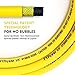 FYPower Air Compressor Hose 3/8 Inch x 50 Feet Hybrid Hose with Fittings, Flexible and Kink Resistant, 1/4