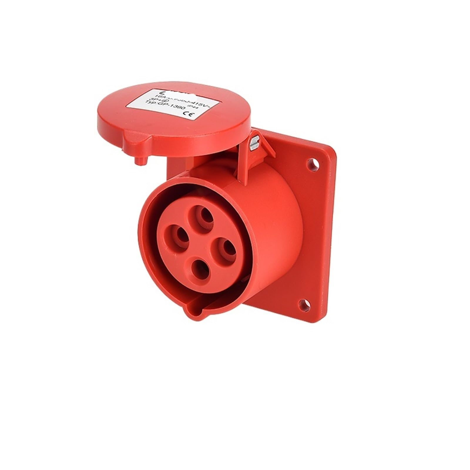 Conector Industrial y de Enchufe Trifásico 3 núcleos 4P5 Orificio 16A/32A Impermeable No a Prueba explosiones IP44(4P32A IP44 Dark Straight Seat GP)