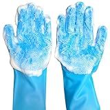 Silicone Magic Gloves: Ultimate Cleaning Gloves for Dishwashing, Kitchen, Pet, and Car - Heat & Cold Resistant, Non-Slip, Reusable - Eco-Friendly Scrubbing Gloves for Household Cleaning Food Grade