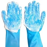 UNLEASH THE POWER OF CLEAN - Wave goodbye to grimy dishes with our revolutionary silicone dishwashing gloves! Effortlessly conquer tough grease and grime with every swipe. Experience cleaning like never before! MASTER OF ALL TRADES - From sparkling d...