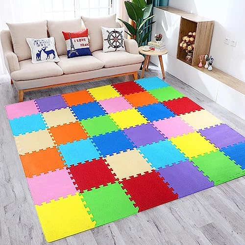 Bodenschutzmatte Fitness Matte, 20 extra Dicke Bodenmatten, Puzzle Sportgeräte Matte Fitnessmatte, Trainingsmatte Gummimatte Yogamatte Exercise Equipment Mats for Home Workout