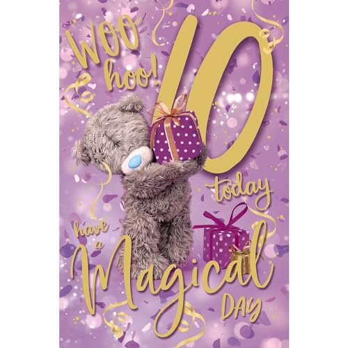 Me To You Tatty Teddy Age 10 Birthday Card Woo Hoo! Have A Magical Day! - Official Collection