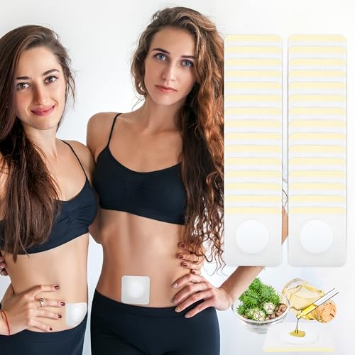 45 Pcs Disposable Castor Oil Patches for Belly Button,White Castor Oil Pack Belly Wrap Cover