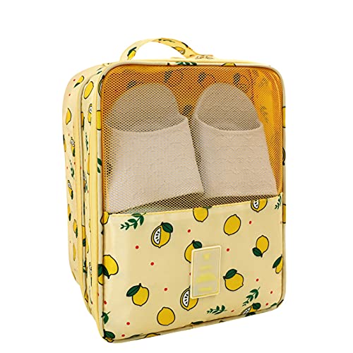 Bolsa de zapatos de gran capacidad para maleta con sistema de acabado amarillo y antipolvo