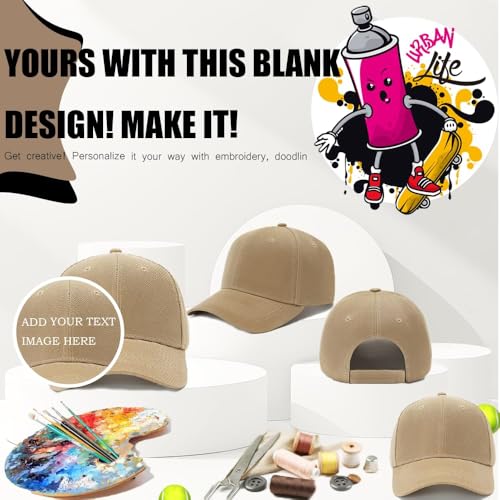 Image of Wholesale 20-Pack Solid Baseball Caps - DIY, Breathable, Adjustable Fit