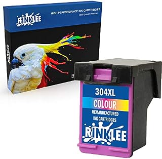 RINKLEE Remanufactured for HP 304XL Ink Cartridge compatible with HP ENVY 5010 5020 5030 5032 Deskjet 2600 2620 2622 2630 2632 2633 3720 3730 3733 3735 3750 AMP 100 120 125 130 | Tri-Colour