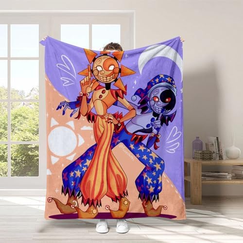 Manta de Sundrop y Moondrop para niños, manta de Sundrop para niños, suave y ligera de felpa acogedora (8,40 x 60 pulgadas)