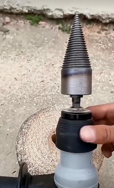 Log Wood Splitter Firewood Breaker Drill Bit Screw Cone Driver Fit Hex SDS Plus