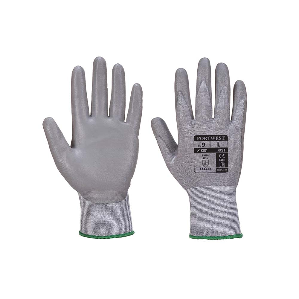 Portwest Senti Cut Lite Glove, Size: M, Colour: Black/Grey, AP31K7RM, Black / Grey