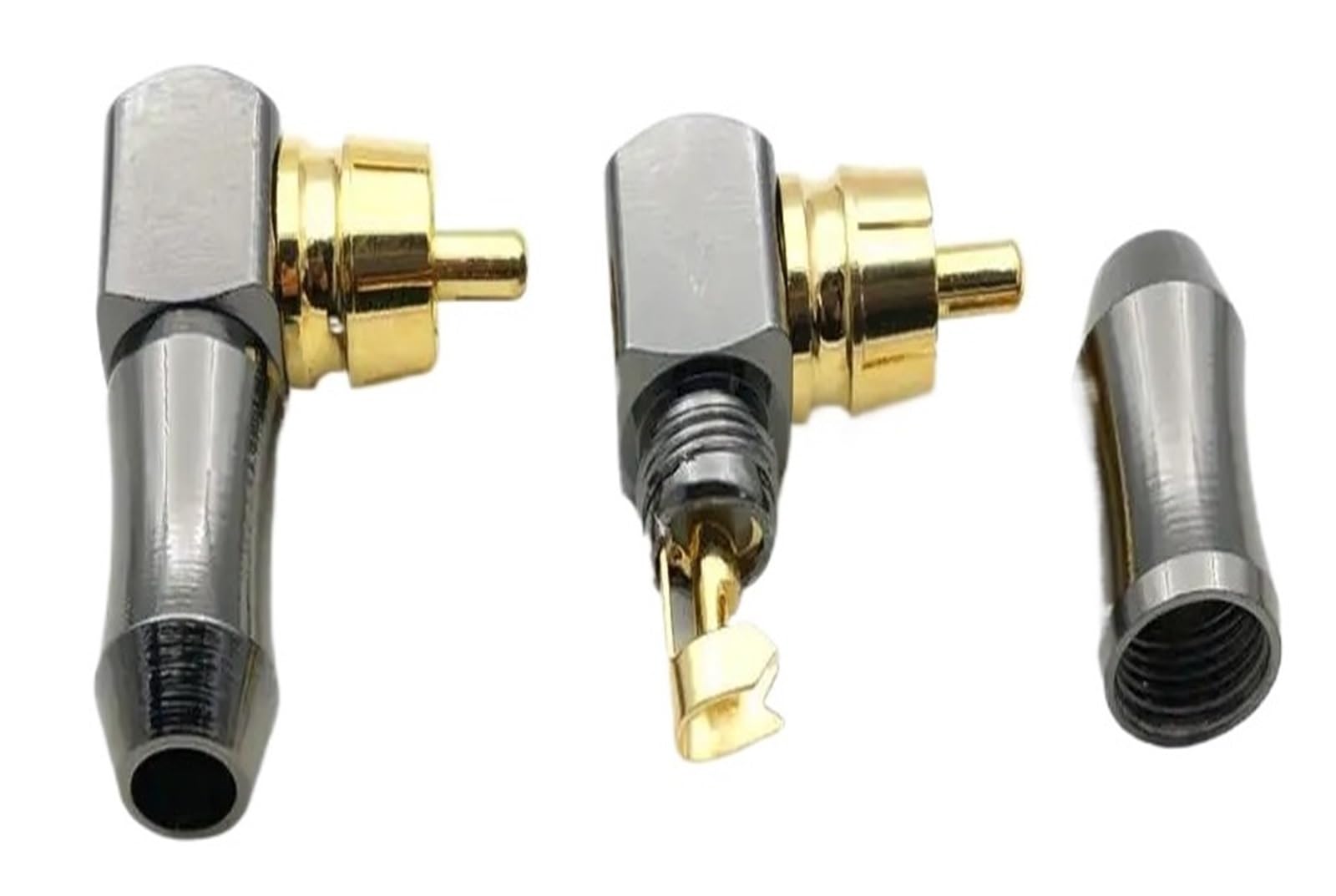 Connecteurs RCA mâle type L, connecteur adaptateur coudé à Angle droit de 90 degrés, 50 pièces