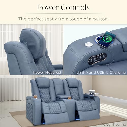 Luxury Leather Recliner Sofa Set