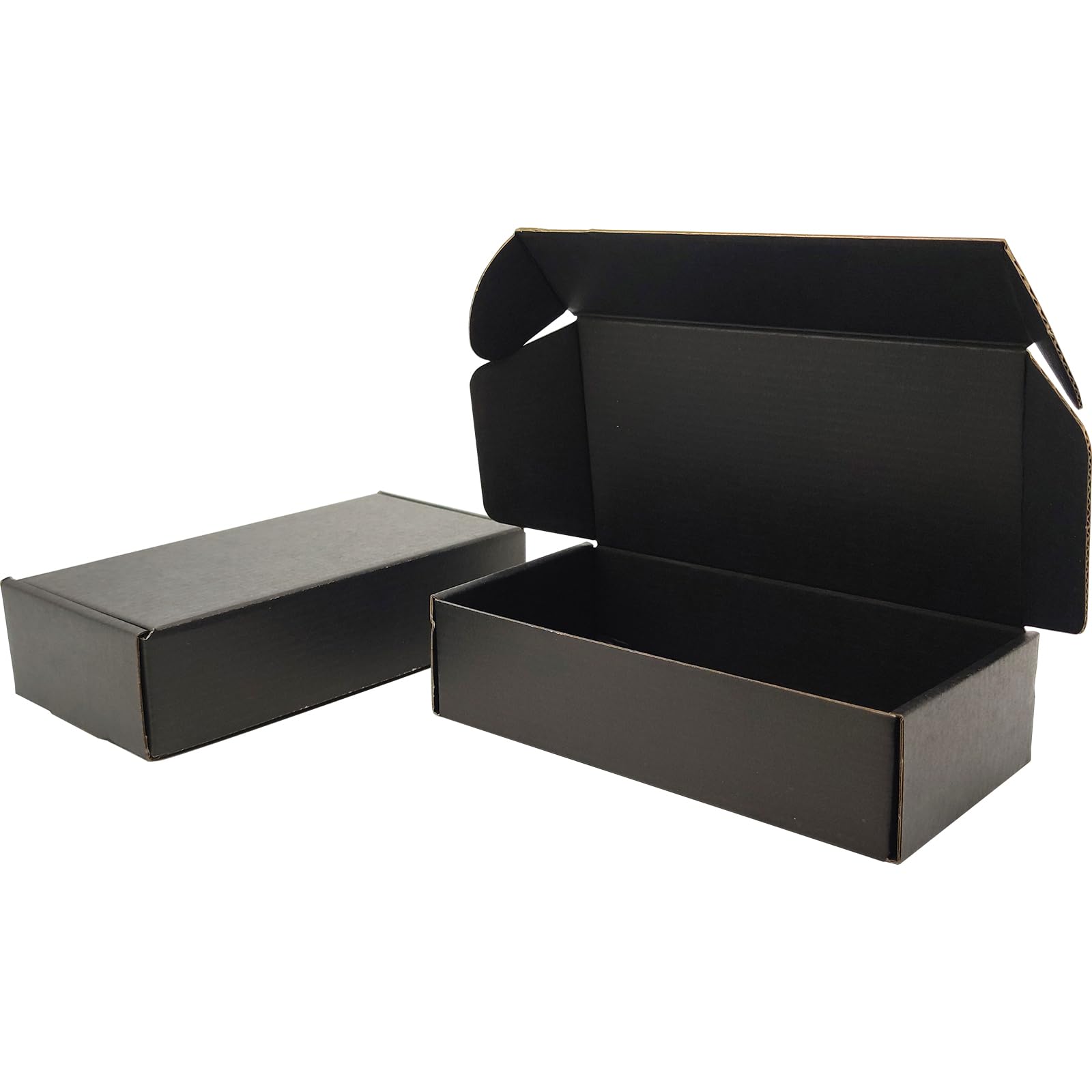Lmuze Small Black Shipping Boxes for Small Business Pack of 25-7x5x2 inches Cardboard Corrugated Mailer Boxes for Shipping Packaging Craft Gifts Giving Products