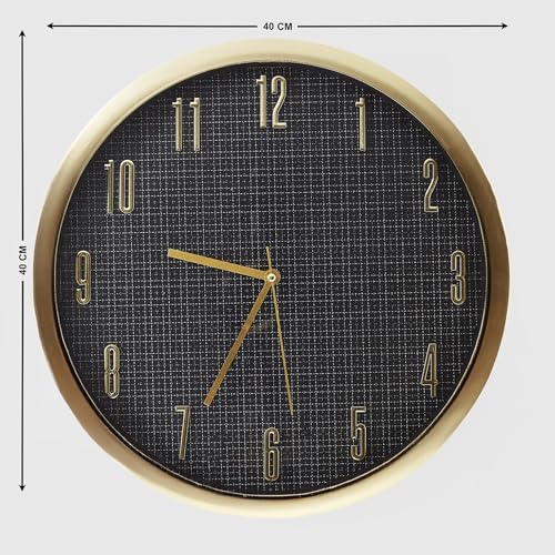 Image of Home Centre AW24-MODERN Wall CLOCK-40 X 40 X 4.8 CM-Black