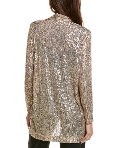 Image of Anne Klein Women's Sequin Drape Front Cardigan Jacket