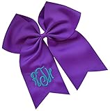 Funny Girl Designs Personalized Custom Monogram Embroidered Cheer Bow with Initial Script - Your...