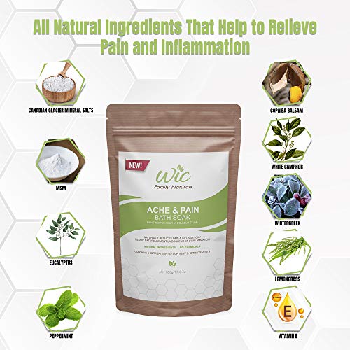 image for WIC Family Naturals Bath Salts Ache & Pain Bath Soak, 6-10 Treatments 