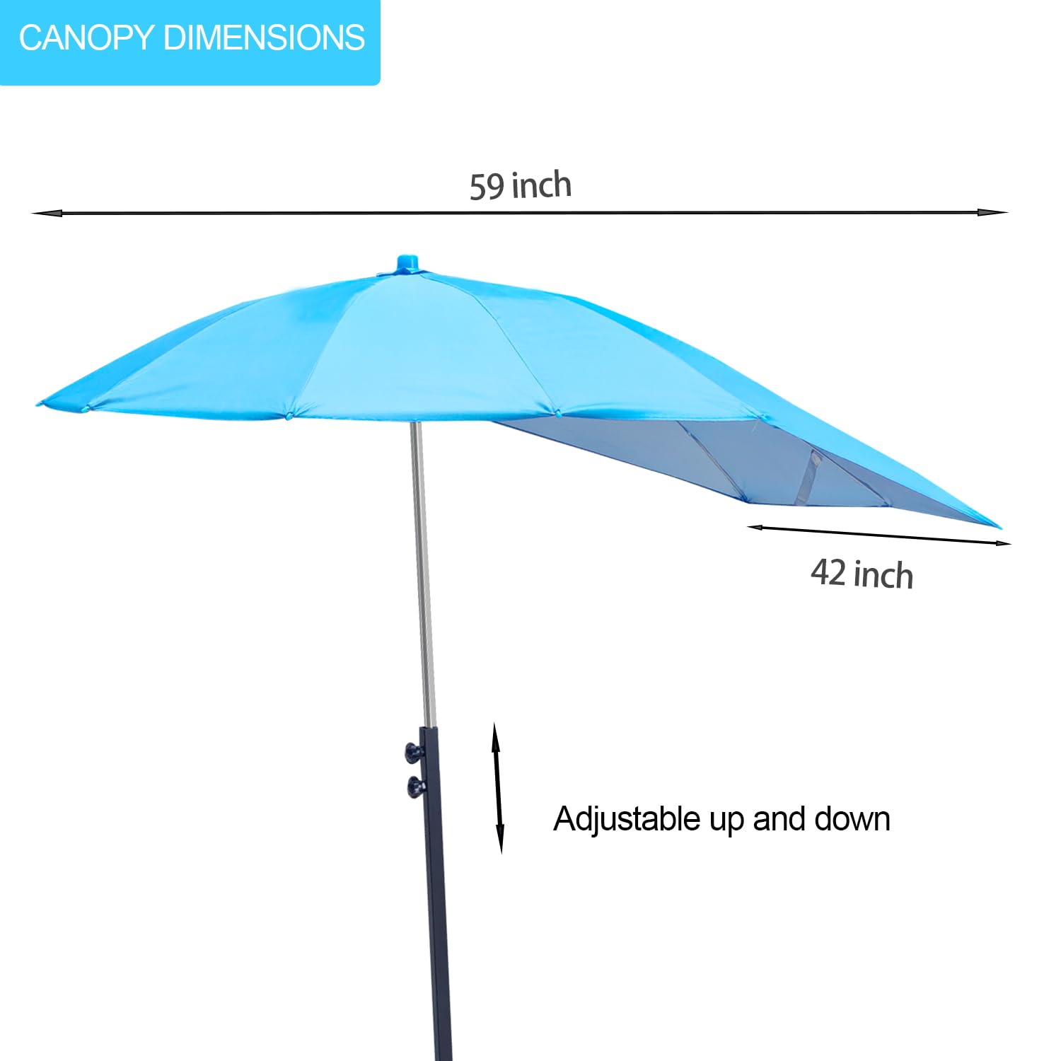 Sunshade Canopy for Mobility Scooters, Umbrella Canopy Awnings (Only Works with Scooters & Power Chairs Equipped with 1