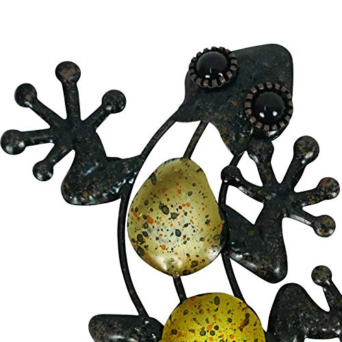 LIFFY 2pcs Metal Lizard Garden Wall Decor for Home and Outdoor Statues Fence Hanging Art Sculptures - Thumbnail 5