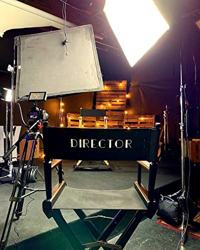 Filmcraft Tall Director's Chair (Red Canvas, Black Frame)