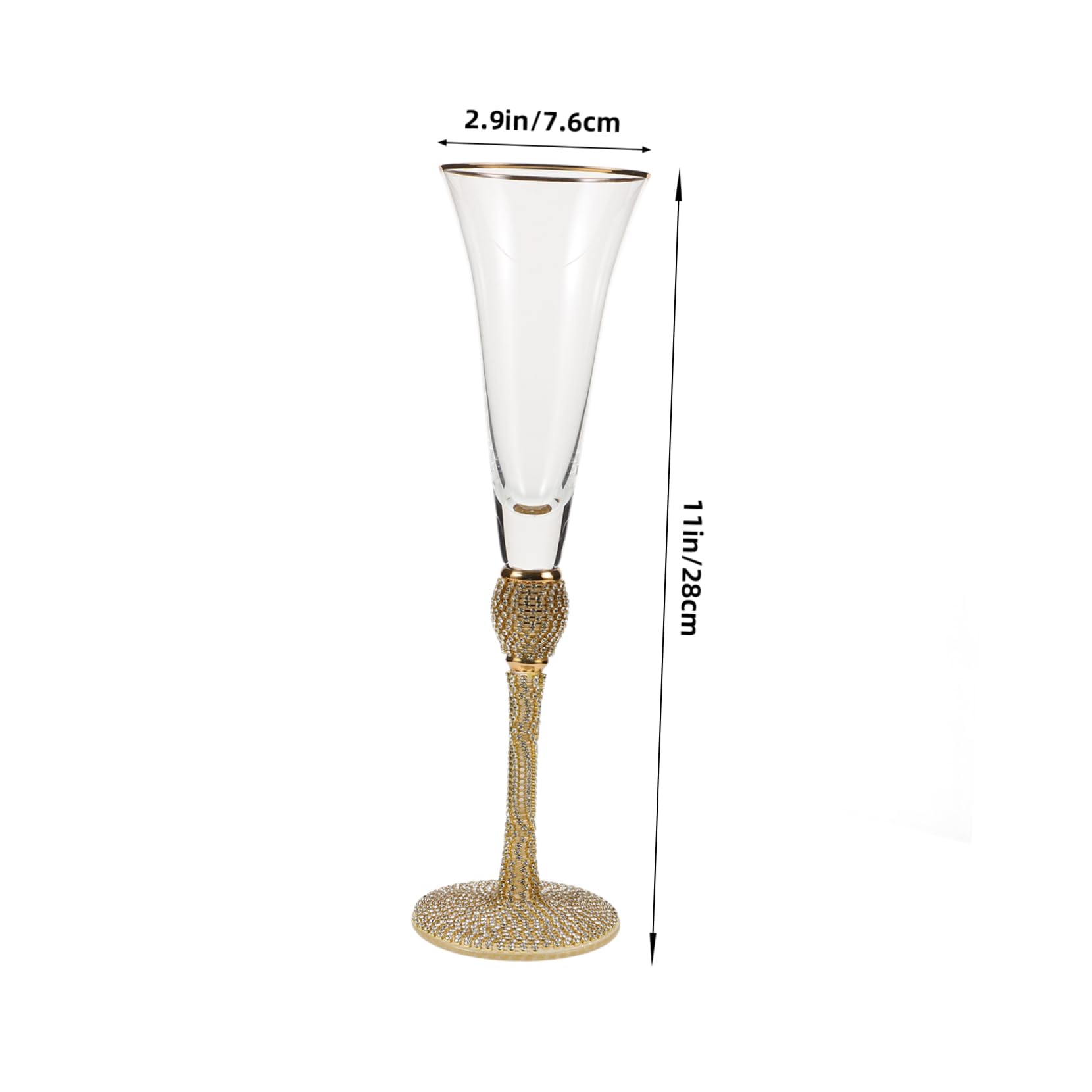 GALPADA Calice Elegante in Vetro, Stile Raffinato per Feste | Flute Alto per Cocktail e Vino, Scelta Pratica da Pulire, Costruzione Durevole per Uso Quotidiano