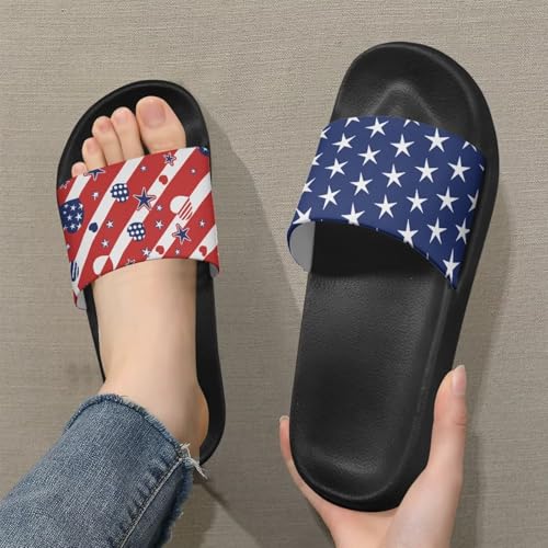 Forchrinse Rainbow Music Note Slippers Unisex Home Slipper Non Slip Shower Sandals Summer Indoor Outdoor Slide Sandals for Men and Women3