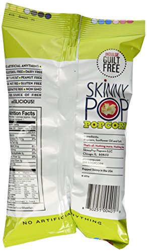Image of Skinny Pop Popcorn, 100 Calorie Bags.65 Oz (Pack of 20)