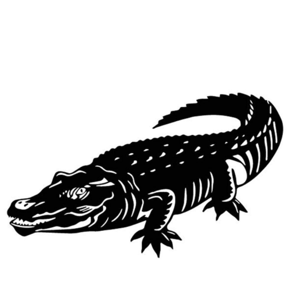Empty Car Stickers 17.4CM*10.5CM Ferocious Crocodile Self Adhesive Waterproof Reflective Sticker for Laptop Motorcycle Bicycle Luggage Graffiti Patches Badge Decal 5 Pcs