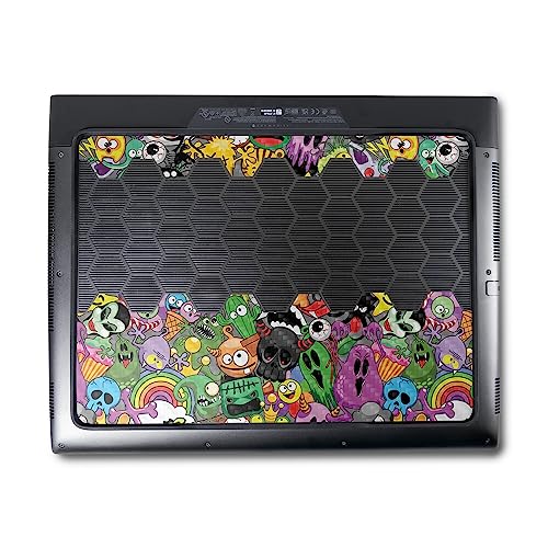 Image of MightySkins Carbon Fiber Skin Compatible with Alienware M18 R1 (2023) Full Wrap Kit - Monster Mash | Protective, Durable Textured Carbon Fiber Finish | Easy to Apply & Change Styles | Made in The USA