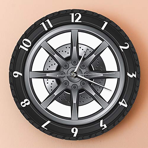 Reloj de pared analógico silencioso vintage de 12 pulgadas miniatura 4