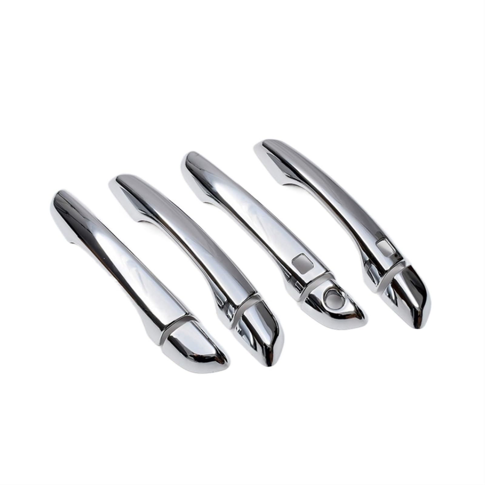 Drezzo 2 Sensors 1 Car Exterior Door Handle For Peugeot 3008 2017-2022 Glossy Black Chrome Car Door Handle Cover Trim Sticker(2 Sensors 1)