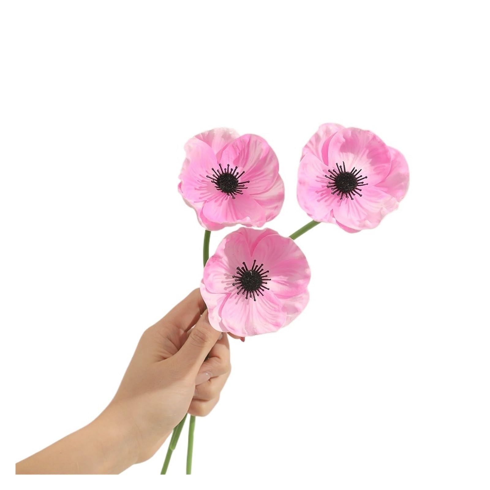 Casetlong 3Pcs Artificial Flowers Bouquet 31CM Fake For Home Decor Wedding Decoration Craft Flower Arrangement Accessories(Pink)