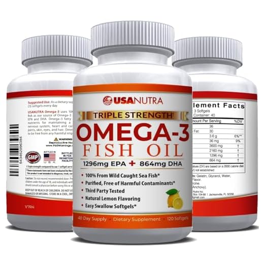 Omega 3 Fish Oil 2250mg with 1350 EPA + 900 DHA Triple Strength Wild Caught Icelandic Fish Oil 120 Capsules. Made in USA
