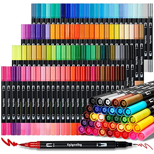 Dual Tip Brush Pens for Adult Coloring Books