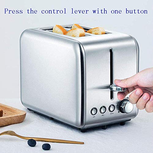 HYLK Neuer Toaster, elektrischer Toaster aus Edelstahl, mit variablerbräunungssteuerung, Auftau-, Aufwärm- und… – Bild 3