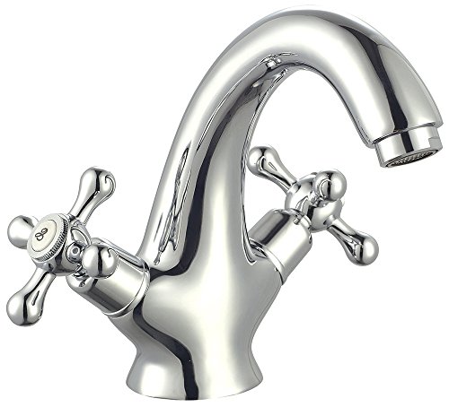 ROUSSEAU 4056674 Mélangeur Lavabo Beverley Fixe Chromé, Chrom&ampeacute