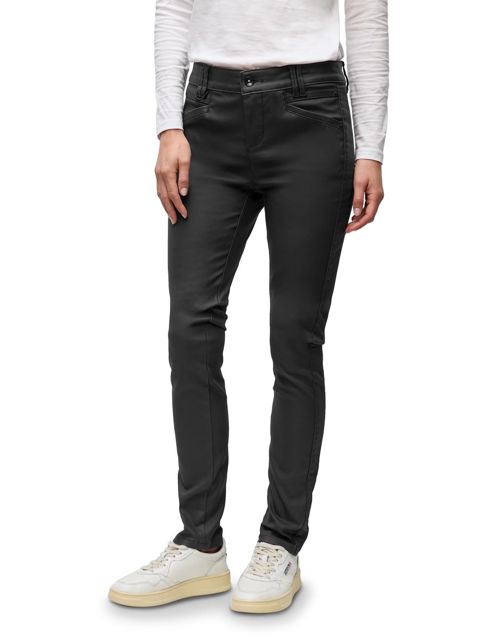 Street One Damen Slim Fit Coated Hose 3715973