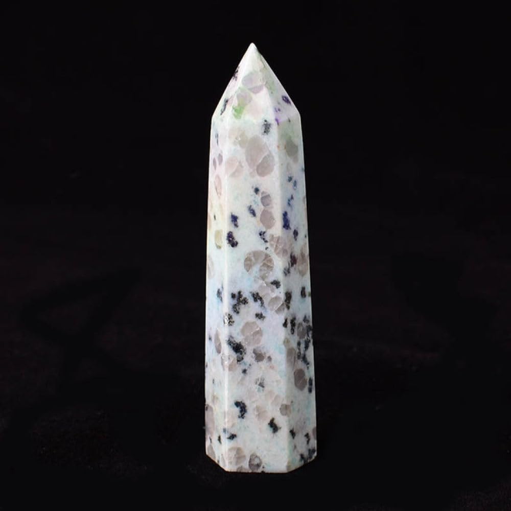 Torre de chakra contra el estrés diario con piedra natural de jaspe kiwi LVTFCO
