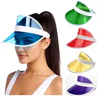 Viseira de Praia, beach tênis, vôlei de areia, caminhada, Carnaval, rave e micareta. Aba Larga em Plástico, Ideal para Verão e Esportes ao Ar Livre. Look estiloso e moderno.