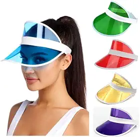 Viseira de Praia, beach tênis, vôlei de areia, caminhada, Carnaval, rave e micareta. Aba Larga em Plástico, Ideal para Verão e Esportes ao Ar Livre. Look estiloso e moderno.