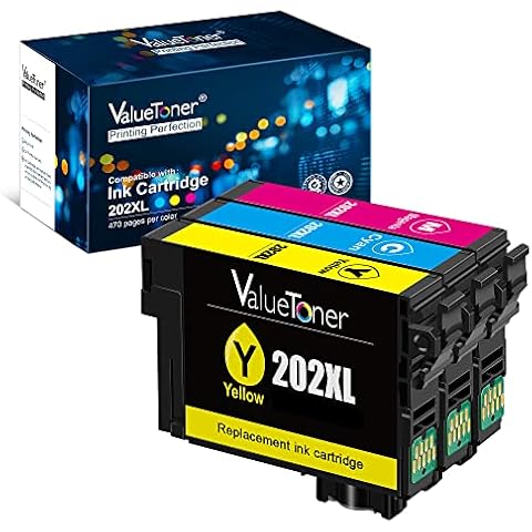 Valuetoner Remanufactured Ink Cartridges Replacement to use with Epson 202XL 202 XL for Workforce WF-2860 Expression Home XP-5100 (1 Cyan, 1 Magenta, 1 Yellow) Cover