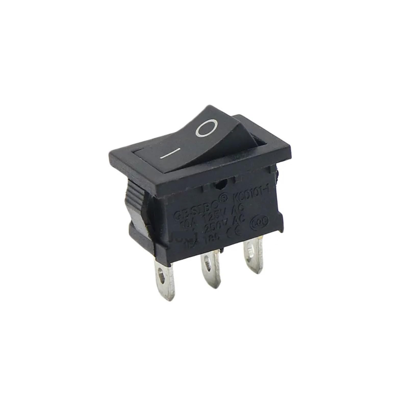 1PCS KCD1 Red/Black switch ON-OFF ON-OFF 2/3 Position 2 Pins /3Pins Rocker Switch AC 6A/250V10A/125V(Black On-Off 3 Pin)