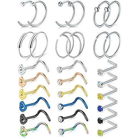 LAURITAMI Opal Crystal Nose Studs Set Cover