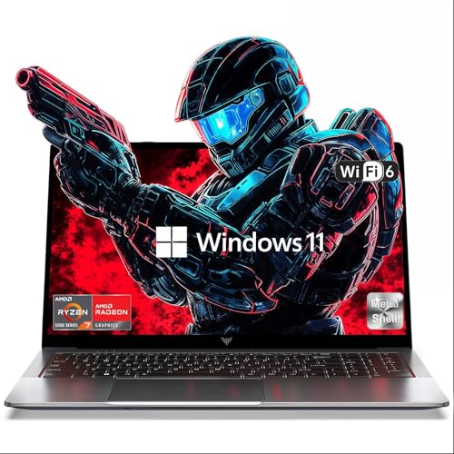 Image of MALLRACE AMD Laptop,AMD Ryzen 7 5700U(8C /16T), Radeon RX Vega 8 Graphics,15.6 inchFHD Display,16GB RAM 512GB NVMe SSD Laptop Computer with Numeric KB,Type C (Full Function),WiFi 6, 54Wh Battery