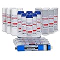 LiquaGen - 5 Stage Reverse Osmosis Replacement Filter Kit w/ 75 GPD Membrane (3 Year Supply)